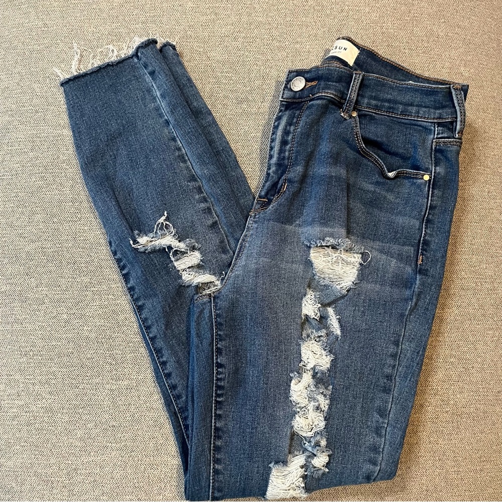 PacSun High Rise Distressed Ankle Jegging Jeans Pants Size 28
